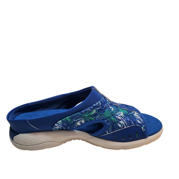 Easy Spirit Womens Traciee Cushioned Lightweight Slide Sandals Blue Print - Picture 3 of 6